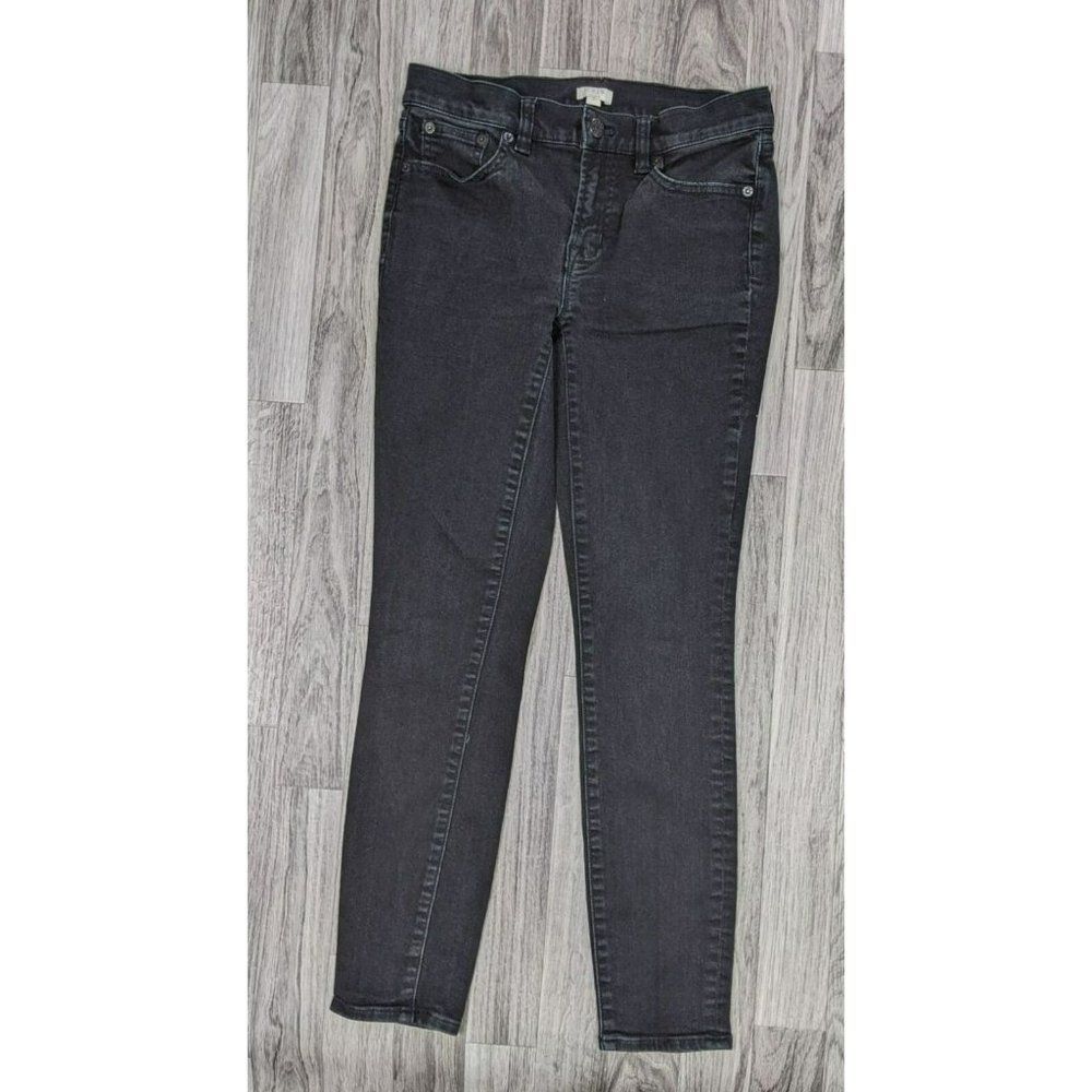 J. Crew Womens Size 26 Pockets Stretch Skinny Black Denim Jeans